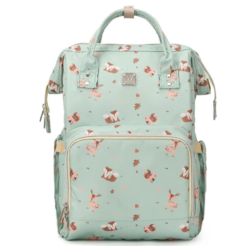 Diaper Backpack, Large Capacity Baby Bag, Multi-Function Travel Backpack Nappy Bags, Nursing Bag, Waterproof Fashion Mummy Bag