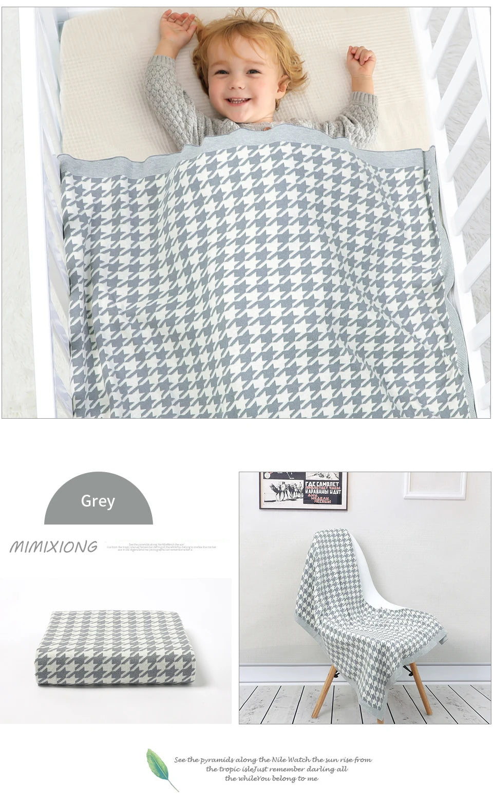 Baby Blankets Super Soft Newborn Girls Boys Swaddle Wrap Quilts Plaid Toddler Infant Stroller Bedding Cotton Knitted Blanket
