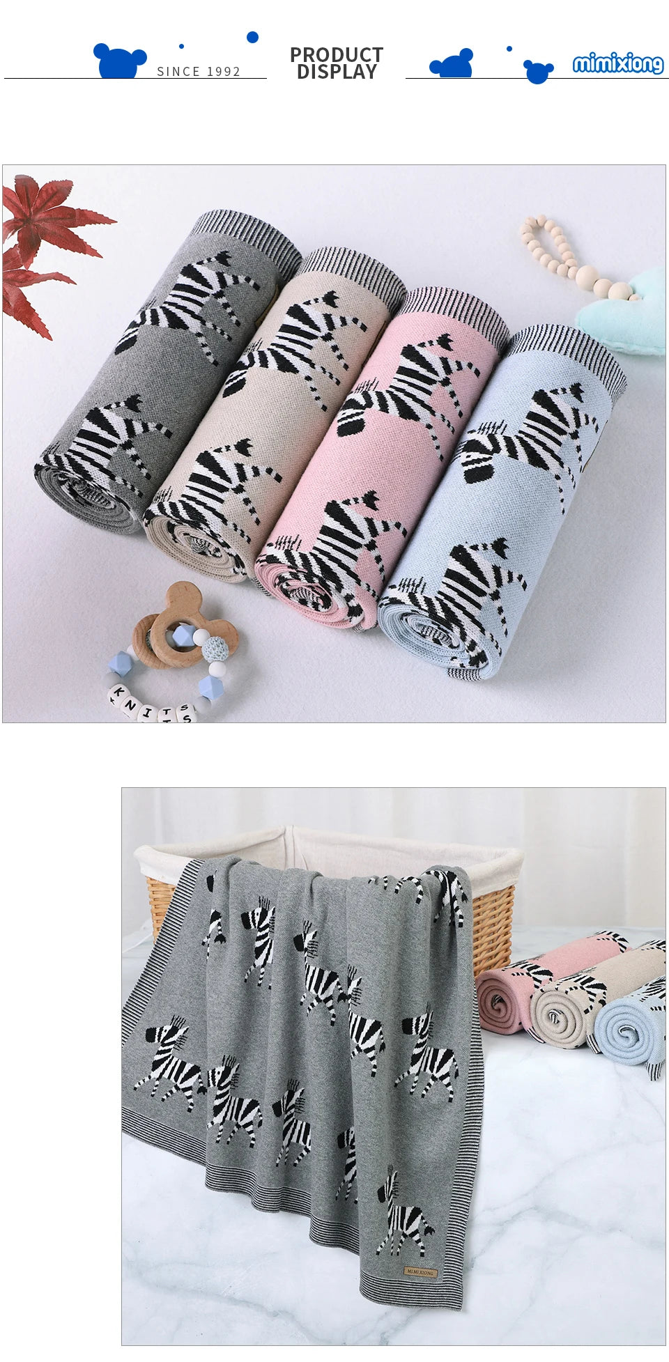Baby Blankets Swaddle Wrap Cotton Knitted Newborn Bebes Stroller Bedding Sleeping Covers 100*80cm Toddler Infant Month Blankets