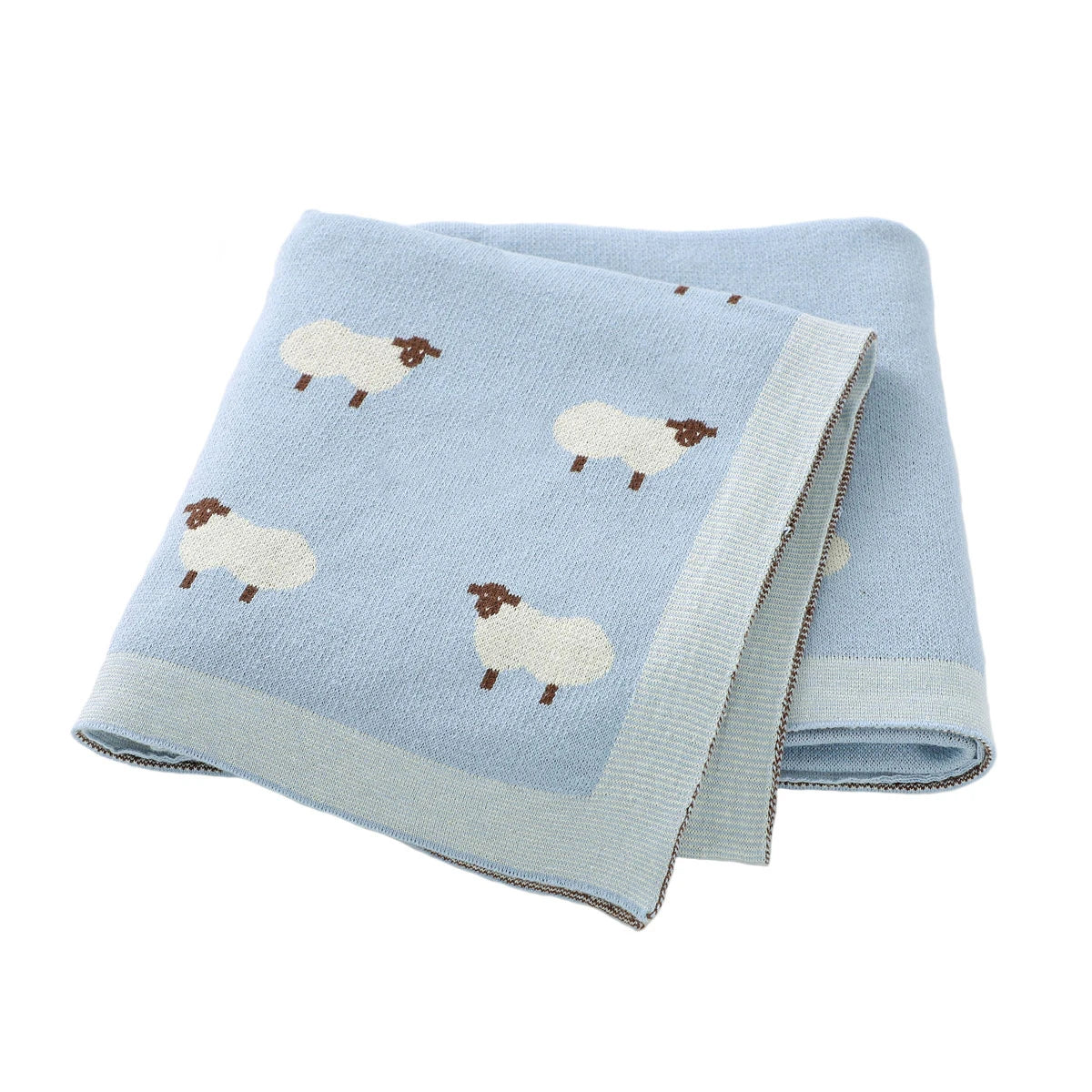 Baby Blankets Newborn 100%Cotton Knitting Infant Boys Girls Swaddle Wrap Stroller Accessories 100*80cm Toddler Kids Throw Quilts