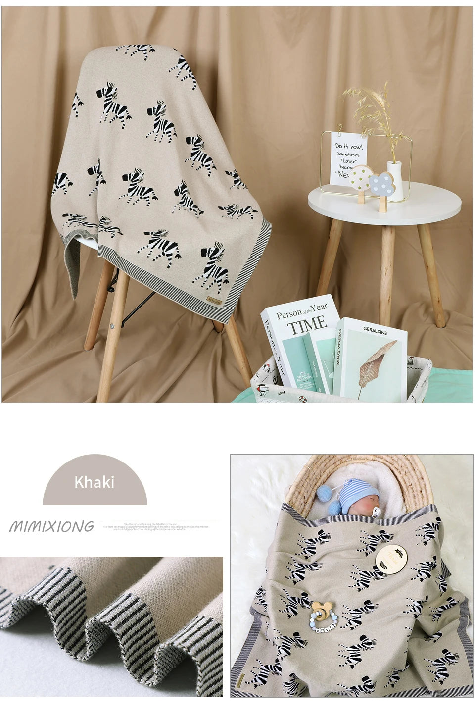 Baby Blankets Swaddle Wrap Cotton Knitted Newborn Bebes Stroller Bedding Sleeping Covers 100*80cm Toddler Infant Month Blankets