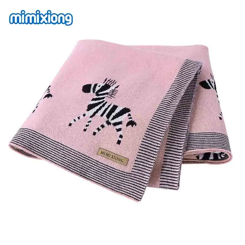 Baby Blankets Swaddle Wrap Cotton Knitted Newborn Bebes Stroller Bedding Sleeping Covers 100*80cm Toddler Infant Month Blankets