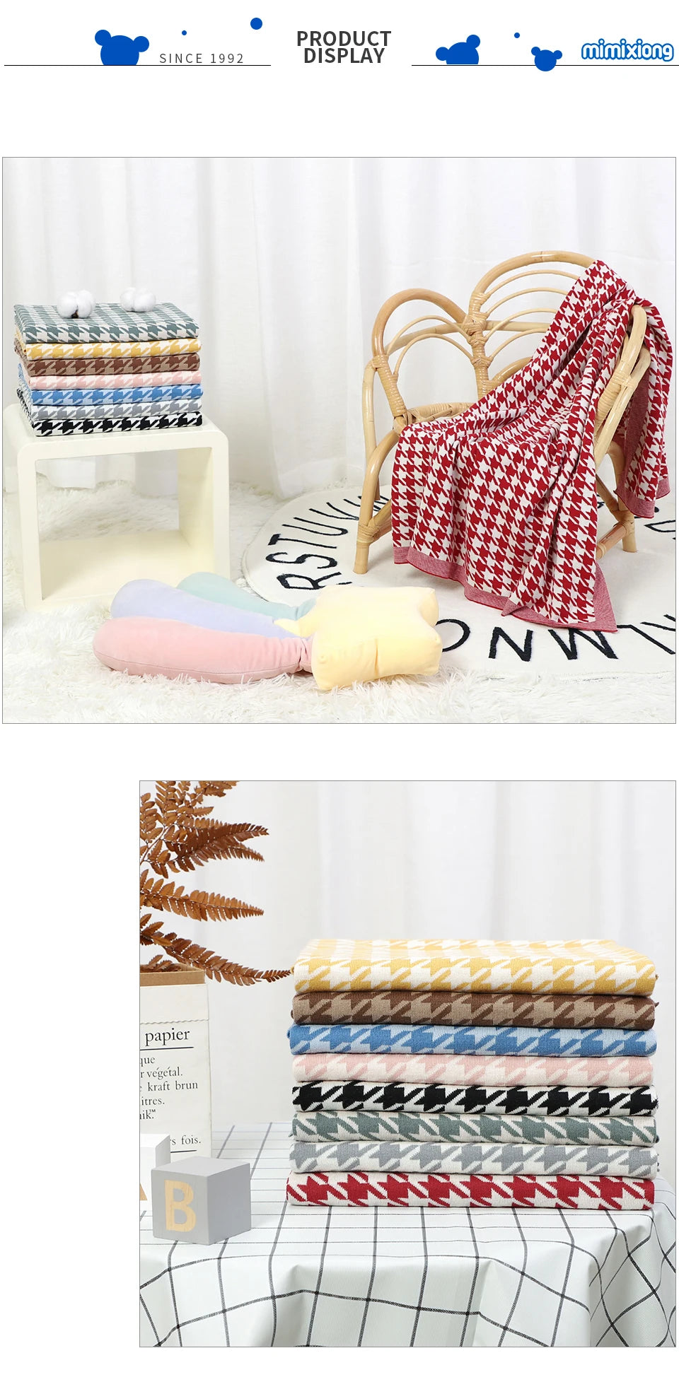 Baby Blankets Super Soft Newborn Girls Boys Swaddle Wrap Quilts Plaid Toddler Infant Stroller Bedding Cotton Knitted Blanket