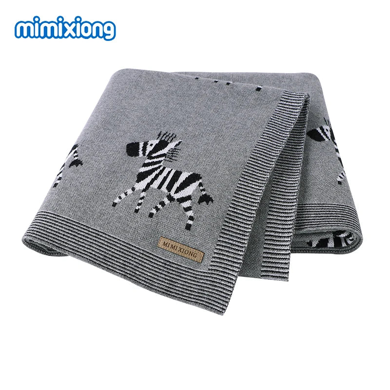 Baby Blankets Swaddle Wrap Cotton Knitted Newborn Bebes Stroller Bedding Sleeping Covers 100*80cm Toddler Infant Month Blankets