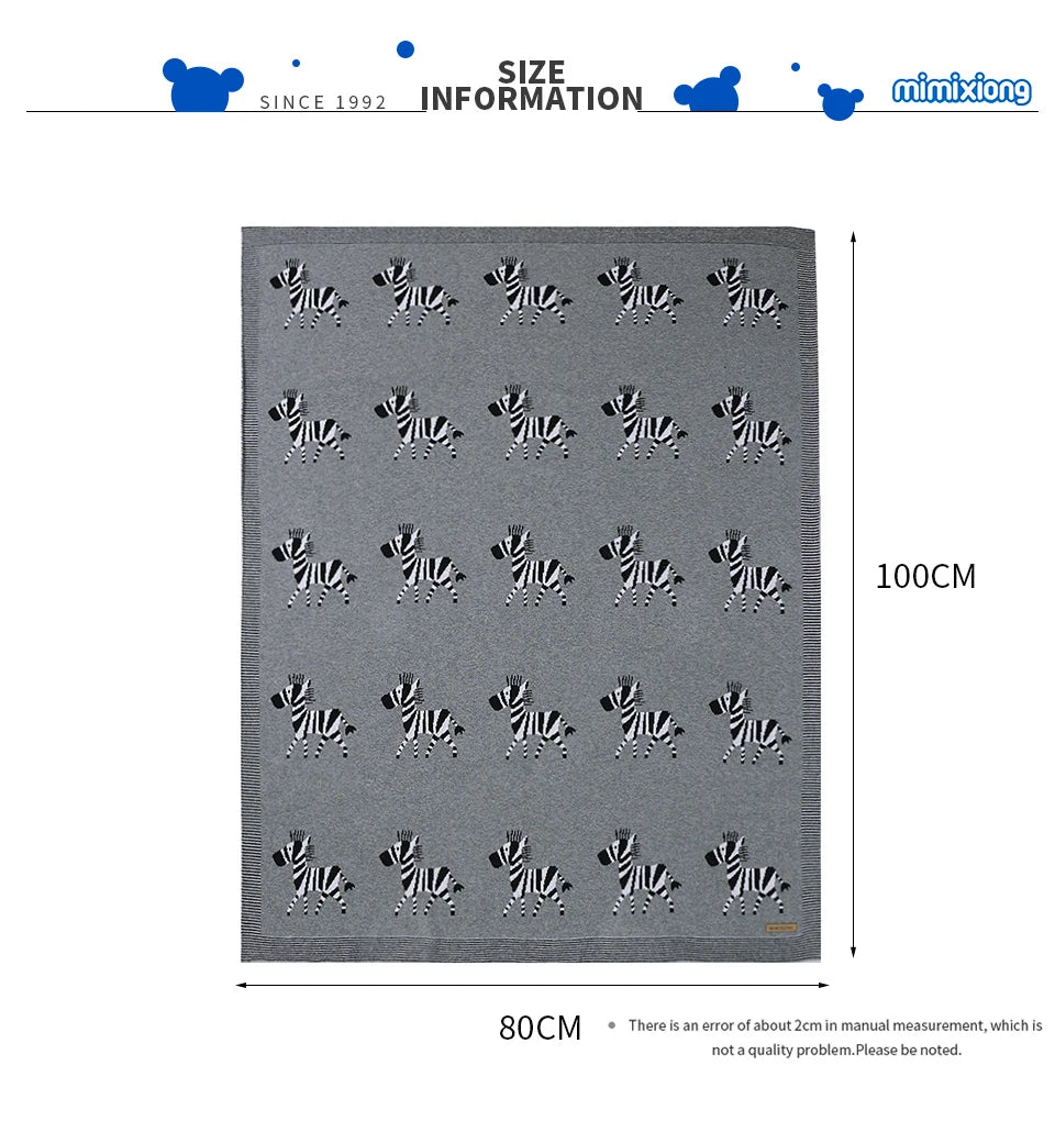 Baby Blankets Swaddle Wrap Cotton Knitted Newborn Bebes Stroller Bedding Sleeping Covers 100*80cm Toddler Infant Month Blankets