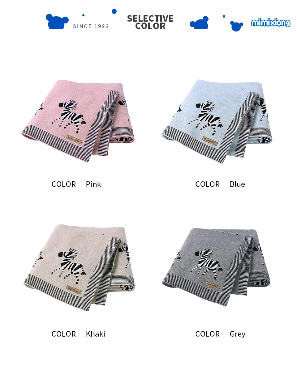 Baby Blankets Swaddle Wrap Cotton Knitted Newborn Bebes Stroller Bedding Sleeping Covers 100*80cm Toddler Infant Month Blankets