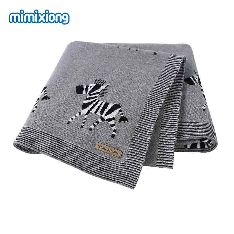 Baby Blankets Swaddle Wrap Cotton Knitted Newborn Bebes Stroller Bedding Sleeping Covers 100*80cm Toddler Infant Month Blankets