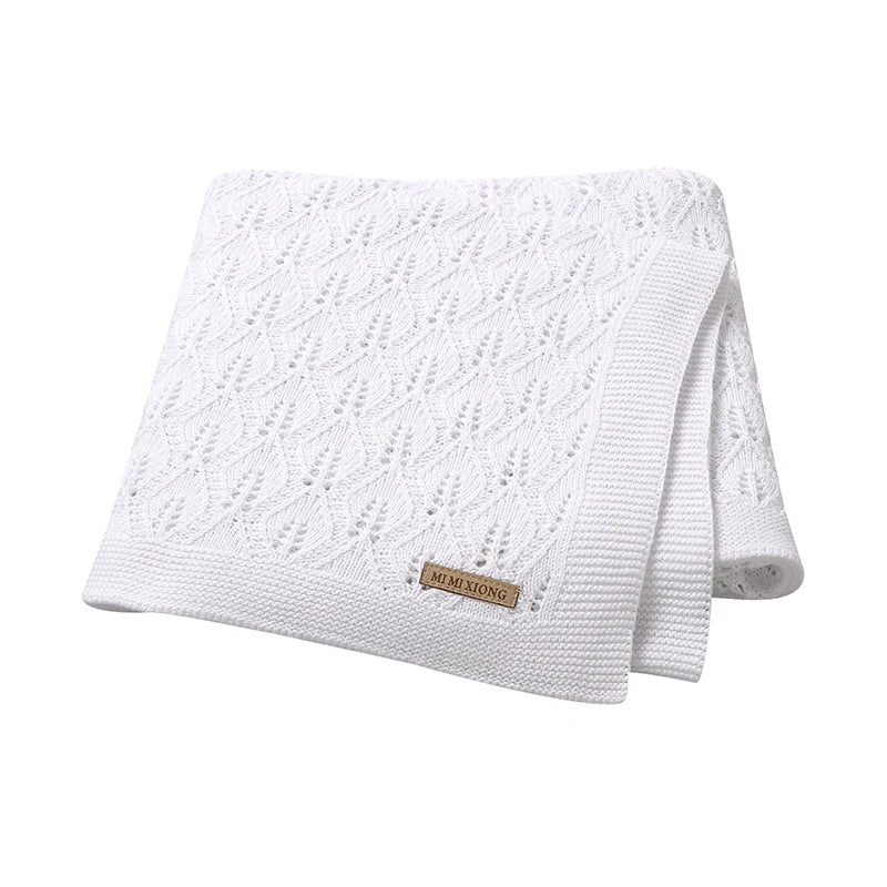 Baby Blankets Knitted Newborn Bebes Stroller Bedding Quilts Cotton Toddler Kids Swaddling Wrap Infantil Unisex Blankets 100*80cm