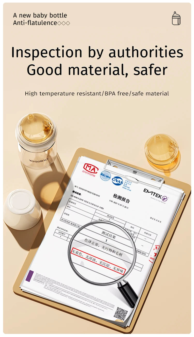 0-6 Months Newborn Baby Items Feeding Bottle Anti Bloating Anti Spitting Choking Bebe Glass Baby Bottles 80ML Silicone Nipple