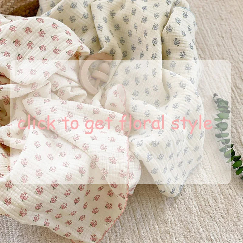 MILANCEL Baby Blankets Bear Print Cotton Blanket Casual Sleeping Blanket