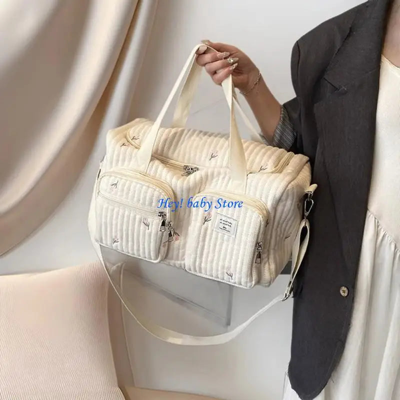 Q1FE Stylish and Spacious Diaper Bag Organsier with Wear Resistant Design for Trendy Mom with Multiple Carrying Way