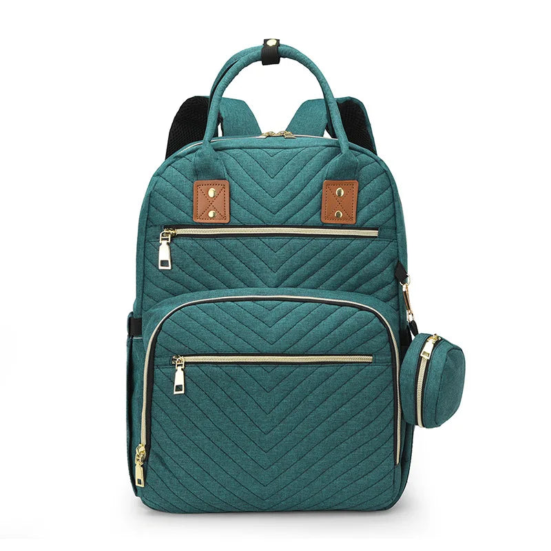 Multifunctional Baby Diaper Bag with Large Capacity Fashionable Travel Bag Free Changing Mat Baby Stroller Accessories