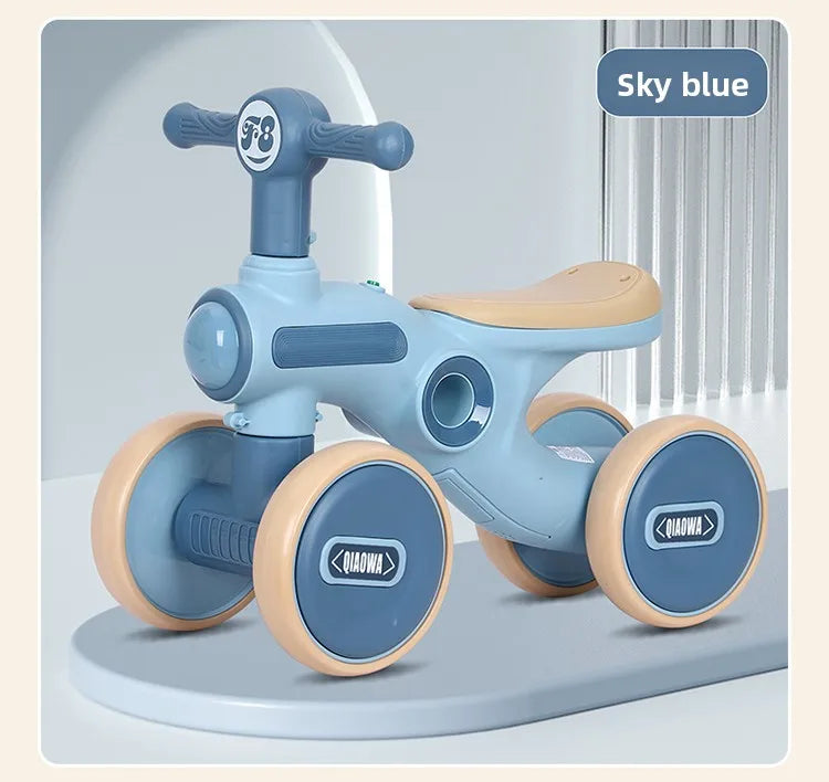 Children's balance bike without pedals 1-3 years old baby child scooter baby toddler four-wheel yo-yo