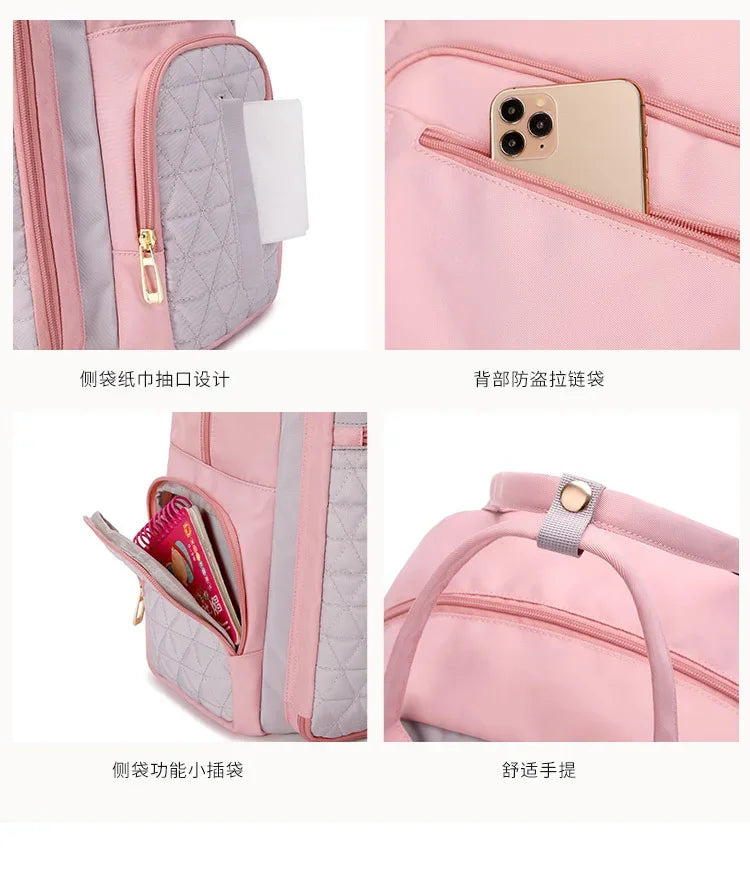 New Mommy Bag Handheld Multi Functional Maternity Child Bag Fashionable Embroidered Large Capacity Diaper Shoulder