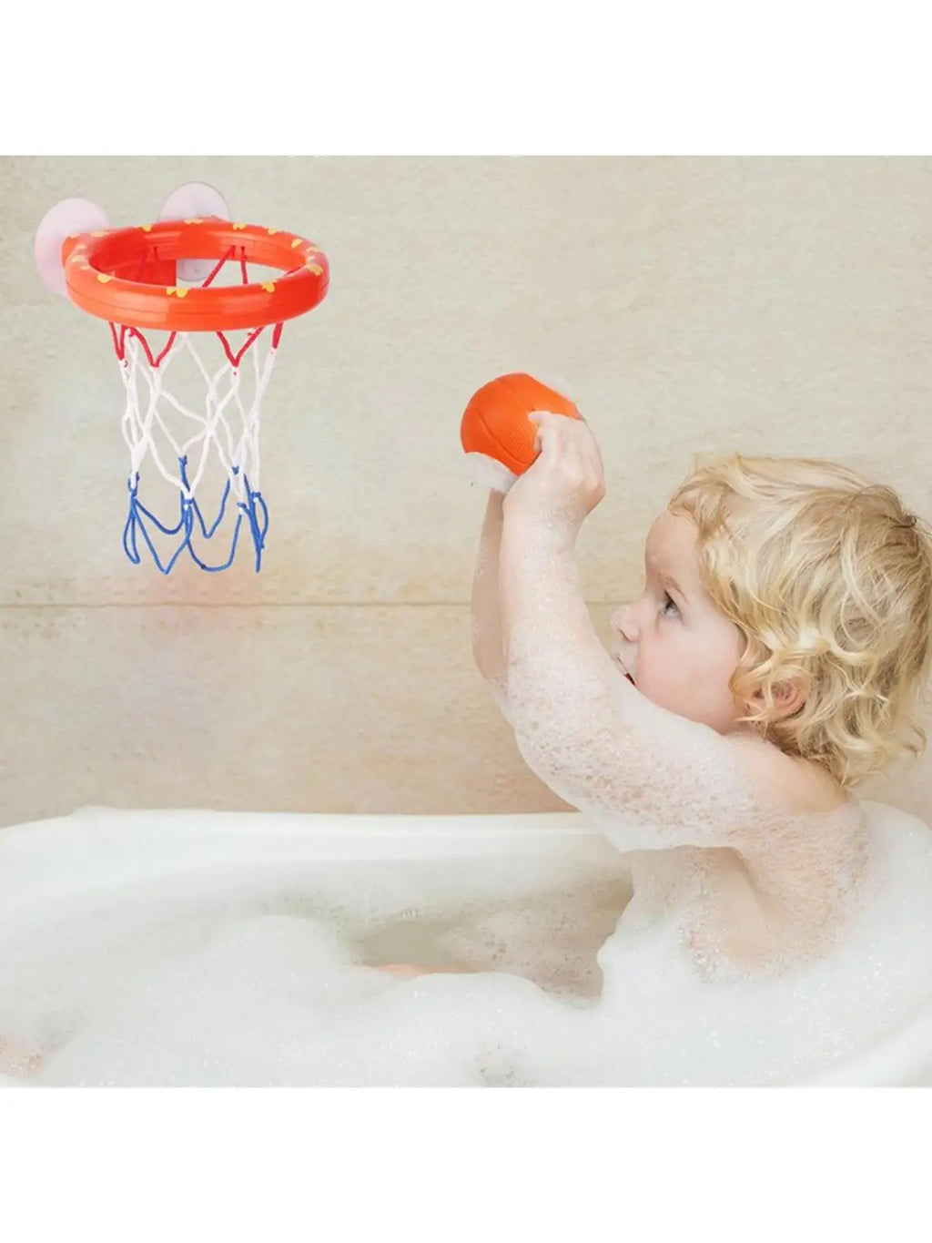 Baby Bath Toy Toddler Boy Water Toys Bathroom Bathtub Shooting Basketball Hoop with 3 Balls Dinosaur Kids Outdoor Play Set Cute