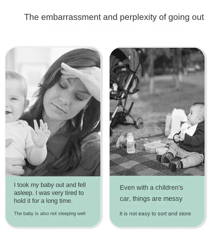 Cartoon Printed Mommy Diaper Bags Lightweight Portable Women's Backpack Bottle Insulation Storage Bag Fashion Mom Backpack New