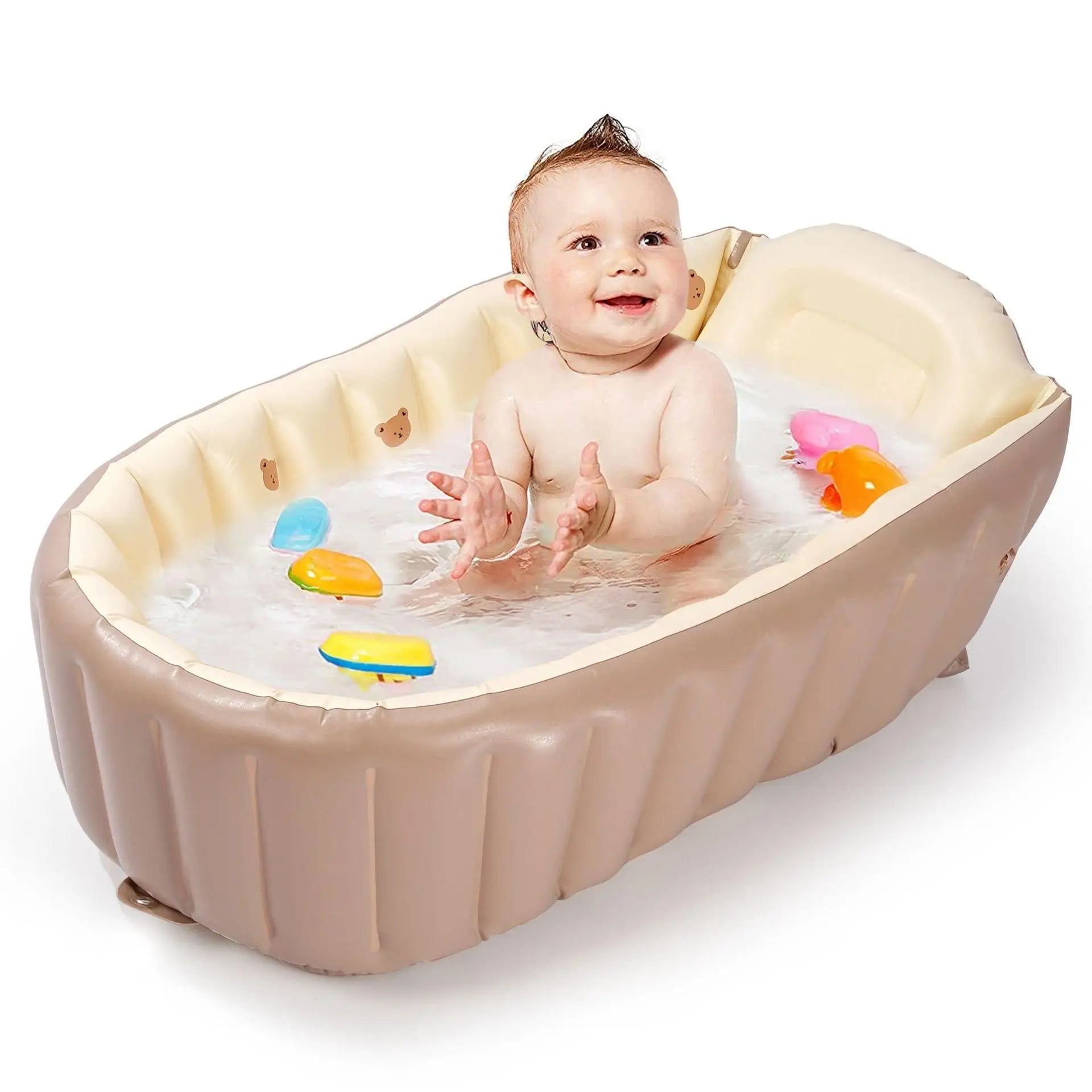 Baby portable shower basin, baby shower basin, household use, children can sit and lie down, foldable bathtub, inflatable bath b