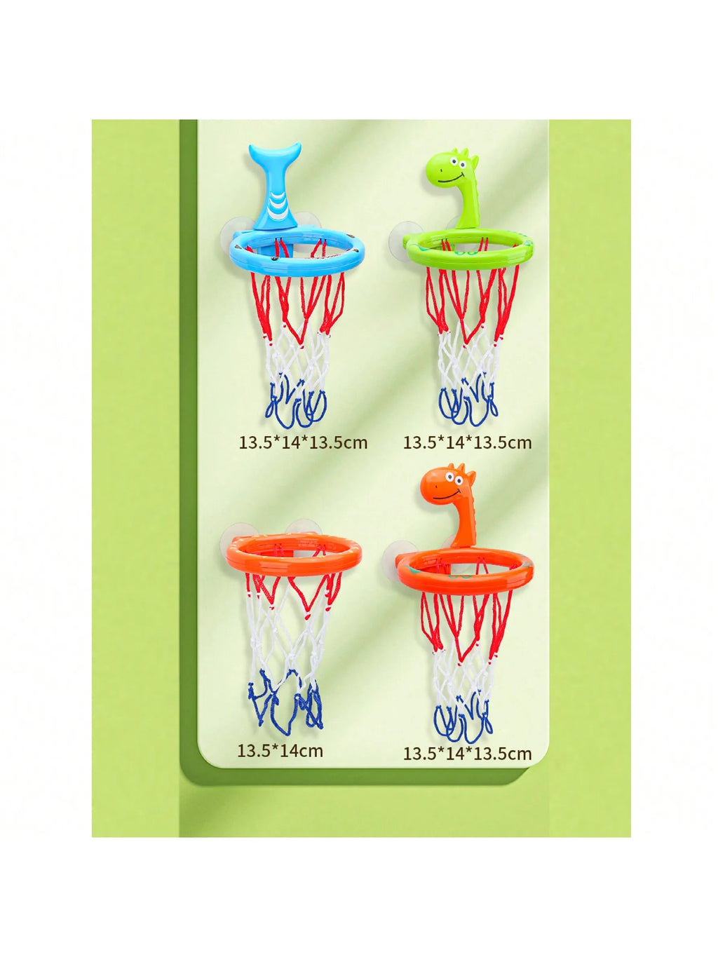 Baby Bath Toy Toddler Boy Water Toys Bathroom Bathtub Shooting Basketball Hoop with 3 Balls Dinosaur Kids Outdoor Play Set Cute