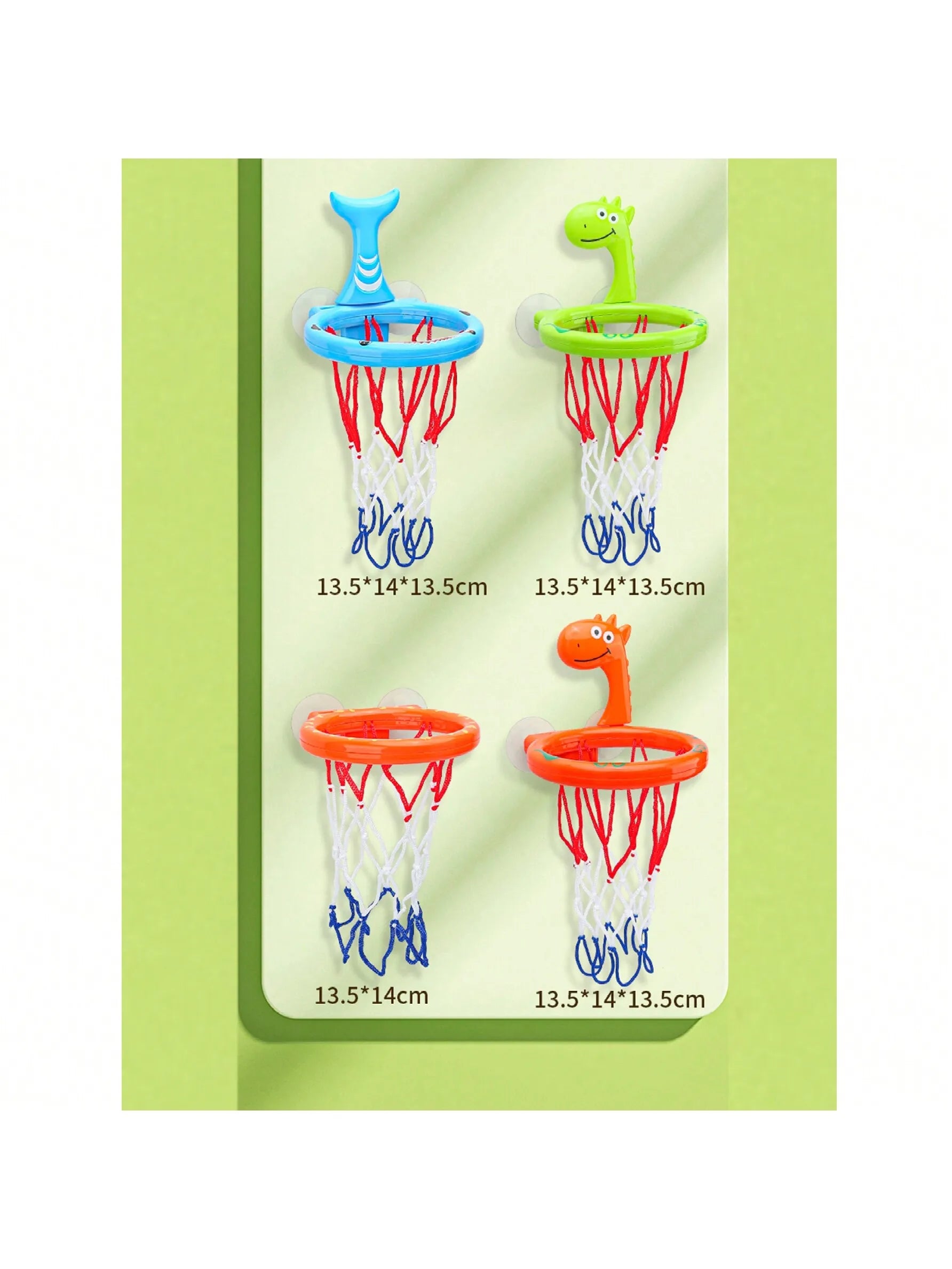 Baby Bath Toy Toddler Boy Water Toys Bathroom Bathtub Shooting Basketball Hoop with 3 Balls Dinosaur Kids Outdoor Play Set Cute