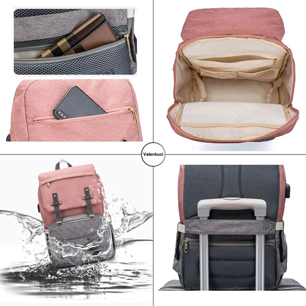 Diaper Bags for Women Backpacks Female Maternity Nappy Bags Baby Care Travel Backpack Waterproof Outdoor Pregnant Mummy Backpack