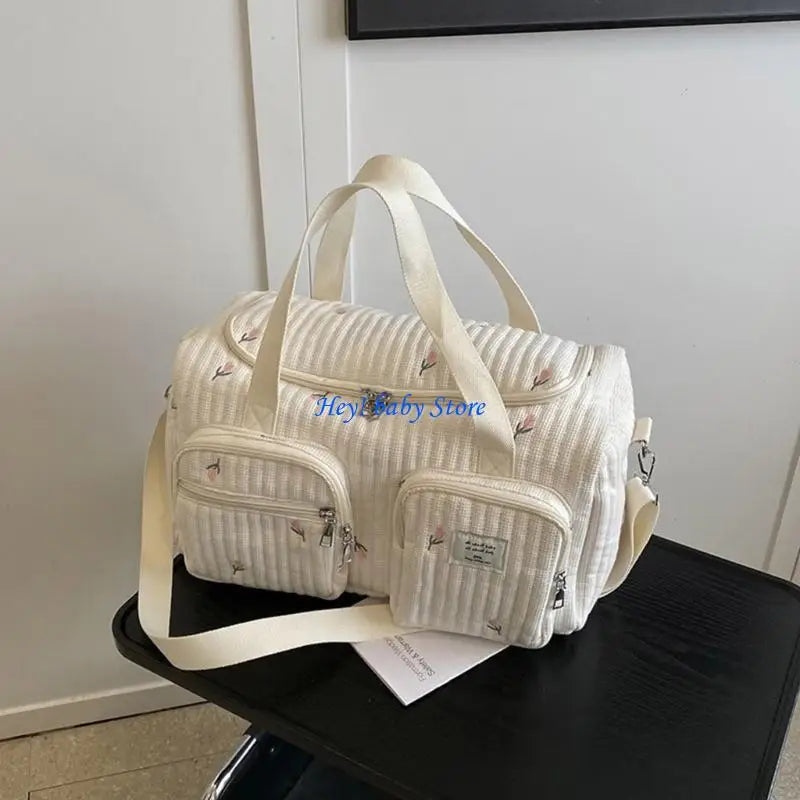 Q1FE Stylish and Spacious Diaper Bag Organsier with Wear Resistant Design for Trendy Mom with Multiple Carrying Way