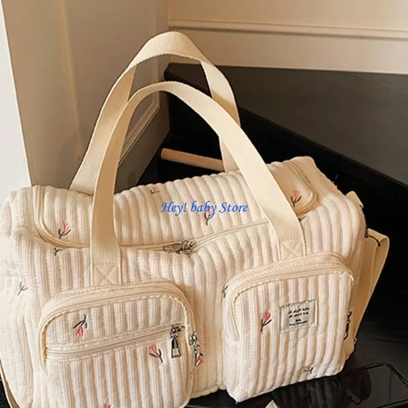 Q1FE Stylish and Spacious Diaper Bag Organsier with Wear Resistant Design for Trendy Mom with Multiple Carrying Way