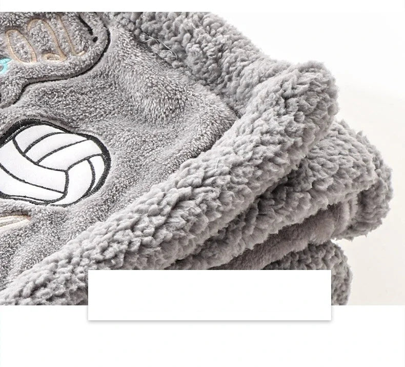 Baby Blankets Newborn Cartoon Bear Embroidery Flannel Baby Blanket Kids Boys Girls Swaddle Wrap Infant Stroller Cover Bed Quilts