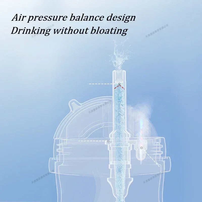 300ML Baby Bottle Baby Feeding Bottle with Handle Round Children's Water Bottle Controllable Water Flow Rate Milk Bottle