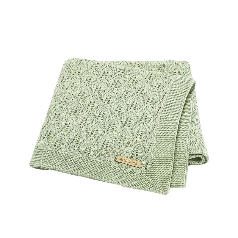 Baby Blankets Knitted Newborn Bebes Stroller Bedding Quilts Cotton Toddler Kids Swaddling Wrap Infantil Unisex Blankets 100*80cm