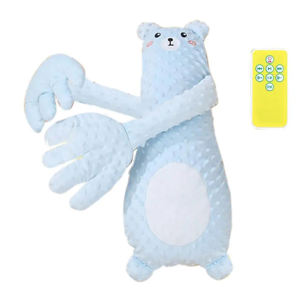 Baby Patting Pillow Kids Nap Aid Hug Beater Textured Ergonomic Soothing Palm Hand with Remote Control for Multi-Sensory Nursing