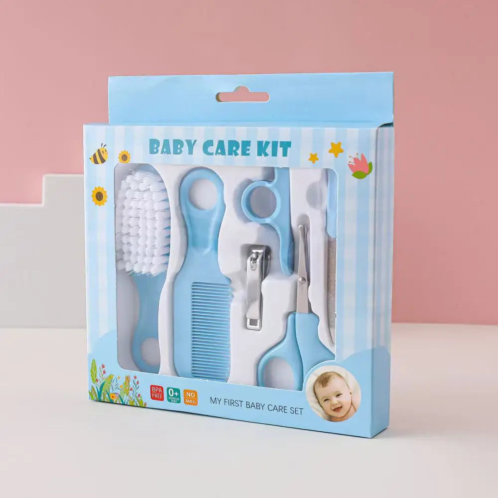 6pcs/Set Baby Cleaning Kit Care Product Set For Nails And Hair, Including Beauty Brush Comb And Nail Clipper Set For Home Use