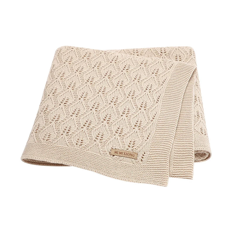 Baby Blankets Knitted Newborn Bebes Stroller Bedding Quilts Cotton Toddler Kids Swaddling Wrap Infantil Unisex Blankets 100*80cm