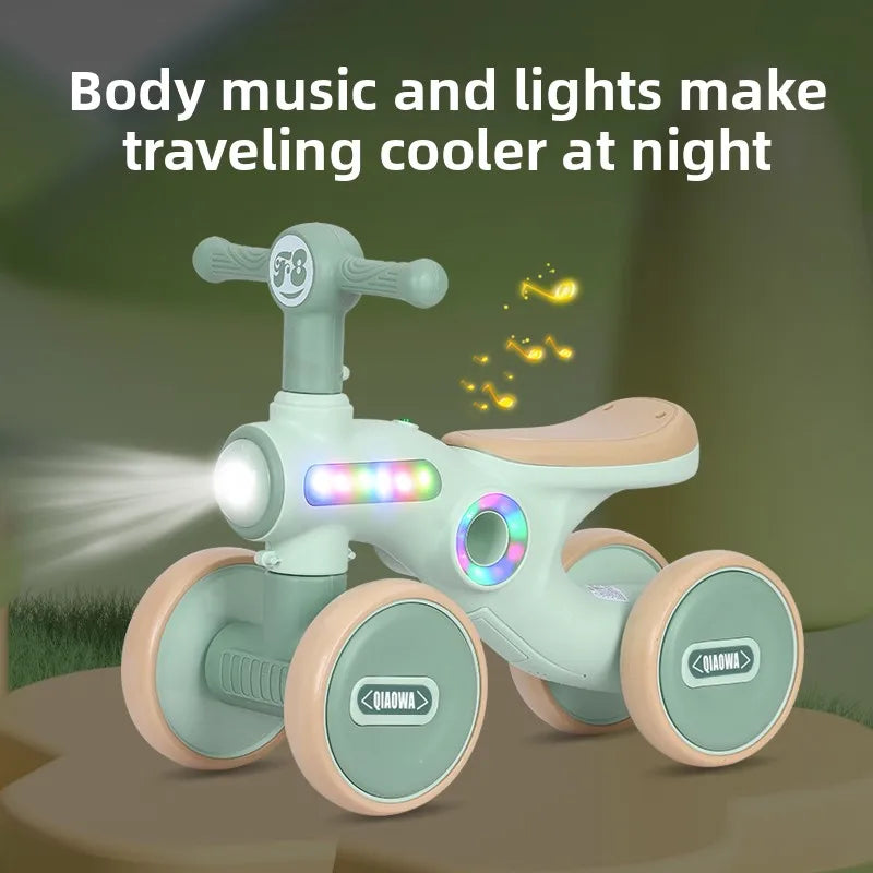 Children's balance bike without pedals 1-3 years old baby child scooter baby toddler four-wheel yo-yo