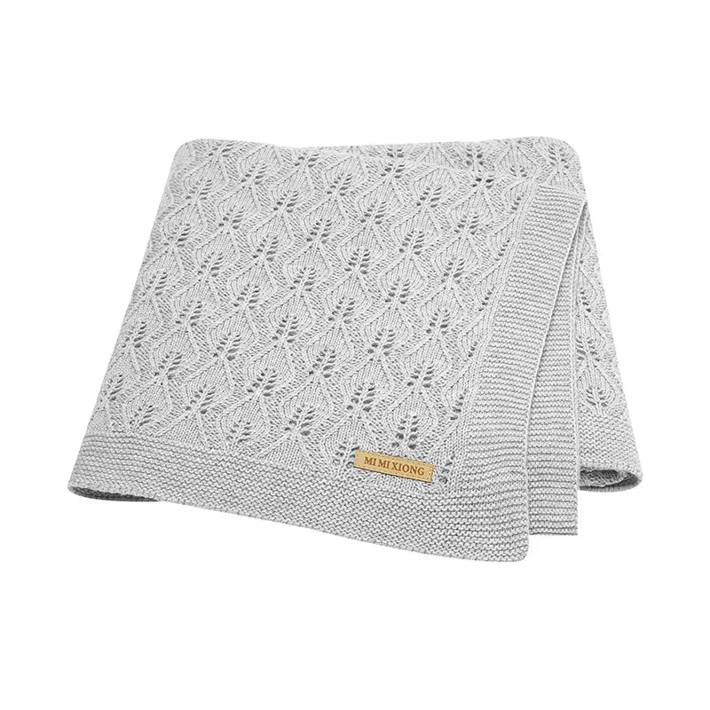 Baby Blankets Knitted Newborn Bebes Stroller Bedding Quilts Cotton Toddler Kids Swaddling Wrap Infantil Unisex Blankets 100*80cm