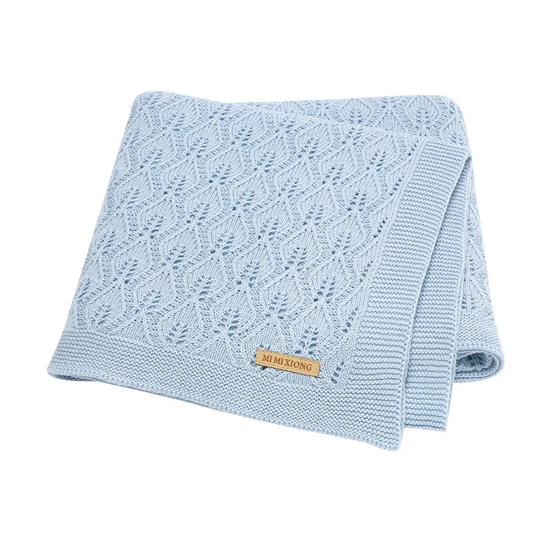 Baby Blankets Knitted Newborn Bebes Stroller Bedding Quilts Cotton Toddler Kids Swaddling Wrap Infantil Unisex Blankets 100*80cm