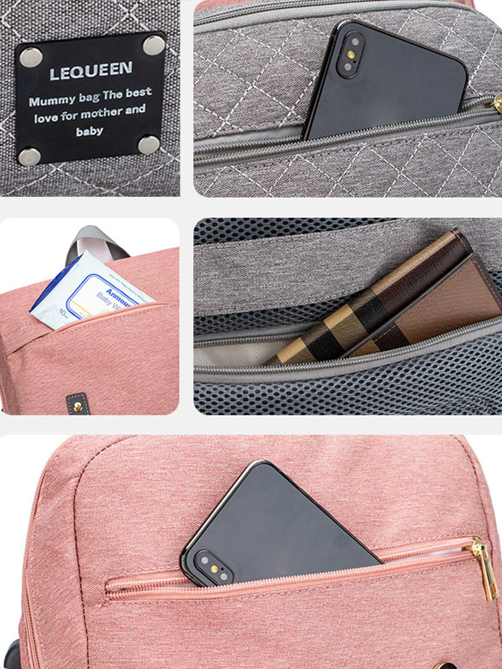 Diaper Bags for Women Backpacks Female Maternity Nappy Bags Baby Care Travel Backpack Waterproof Outdoor Pregnant Mummy Backpack