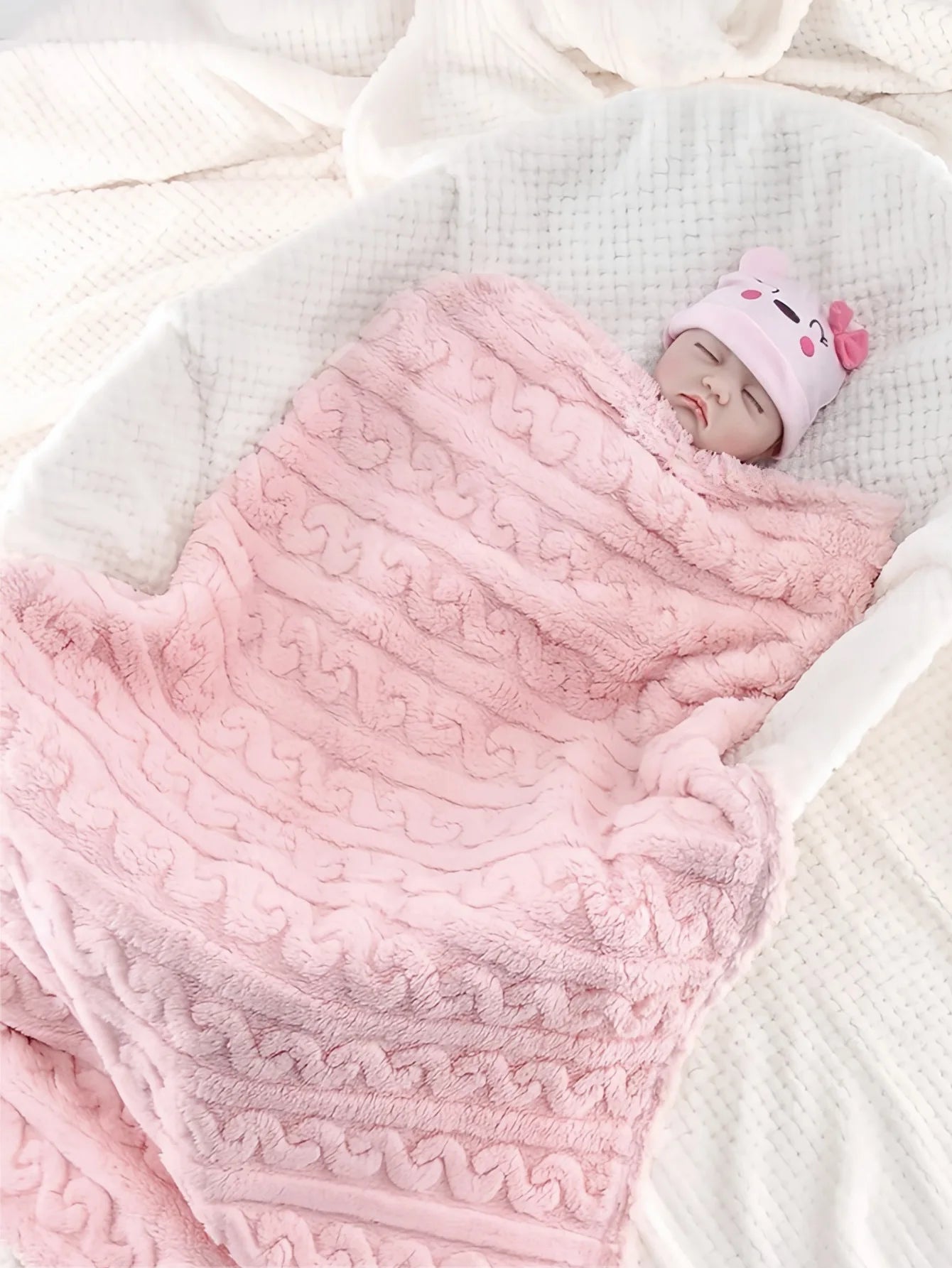 80*100cm Baby Blanket Super Soft Solid Color Taffeta Newborn Swaddle Blanket Warm Lightweight and Comfortable Children Blanket
