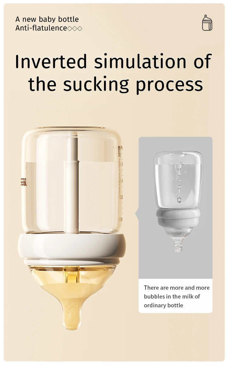 0-6 Months Newborn Baby Items Feeding Bottle Anti Bloating Anti Spitting Choking Bebe Glass Baby Bottles 80ML Silicone Nipple