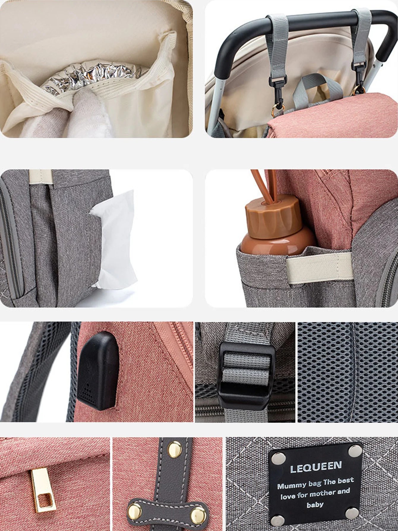 Diaper Bags for Women Backpacks Female Maternity Nappy Bags Baby Care Travel Backpack Waterproof Outdoor Pregnant Mummy Backpack