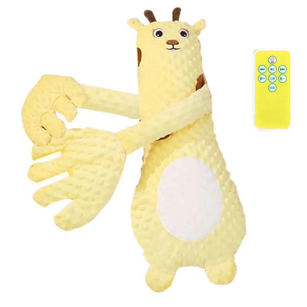 Baby Patting Pillow Kids Nap Aid Hug Beater Textured Ergonomic Soothing Palm Hand with Remote Control for Multi-Sensory Nursing