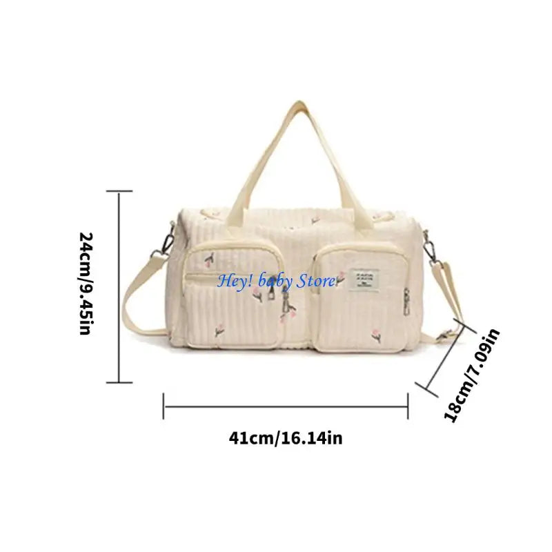 Q1FE Stylish and Spacious Diaper Bag Organsier with Wear Resistant Design for Trendy Mom with Multiple Carrying Way