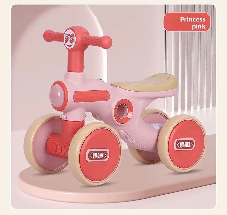Children's balance bike without pedals 1-3 years old baby child scooter baby toddler four-wheel yo-yo