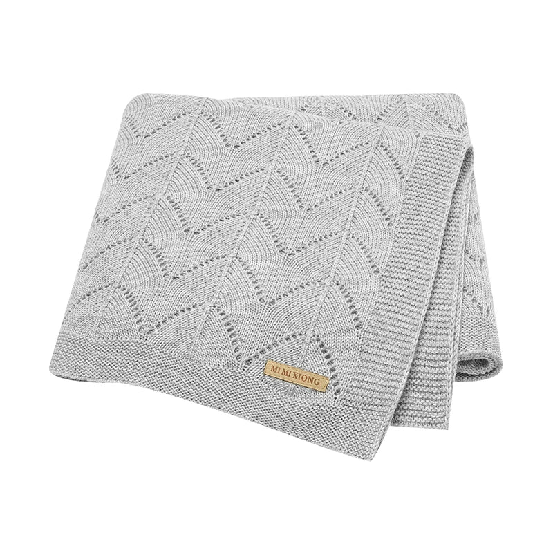 Baby Blankets Knitted Newborn Bebes Stroller Bedding Quilts Cotton Toddler Kids Swaddling Wrap Infantil Unisex Blankets 100*80cm