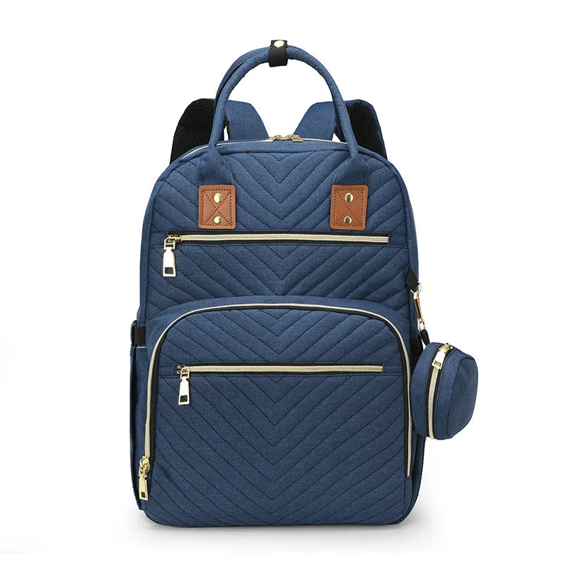 Multifunctional Baby Diaper Bag with Large Capacity Fashionable Travel Bag Free Changing Mat Baby Stroller Accessories