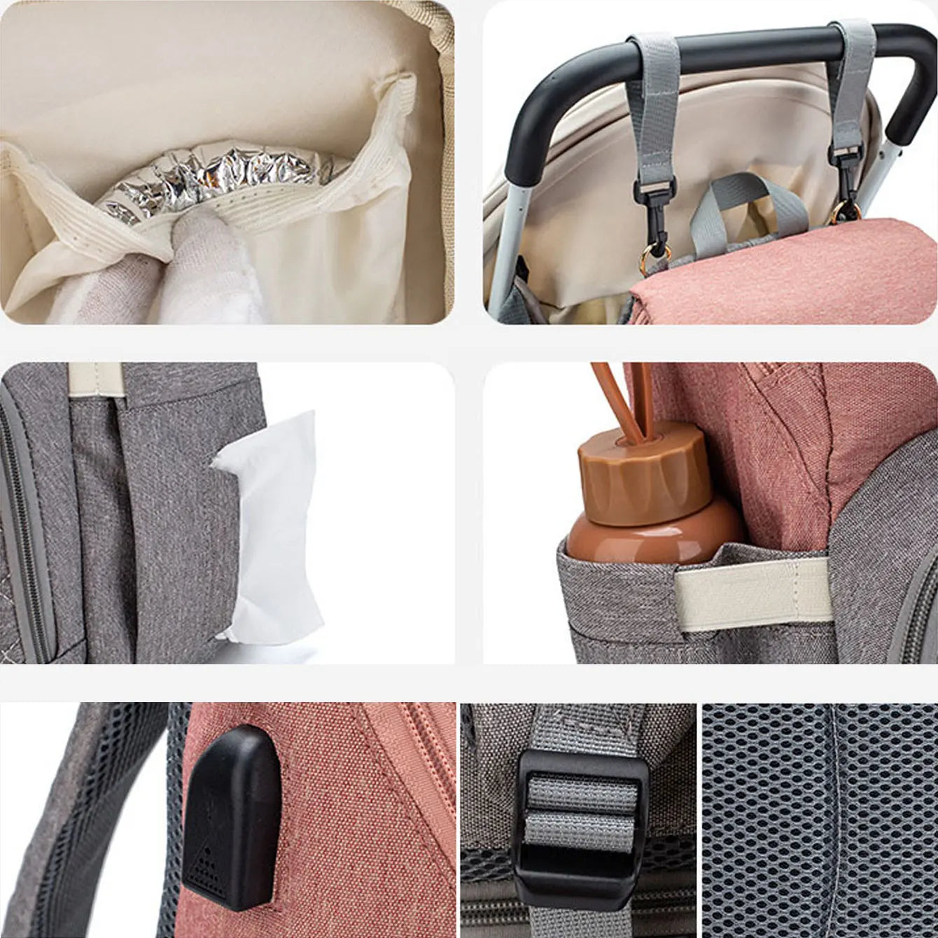 Diaper Bags for Women Backpacks Female Maternity Nappy Bags Baby Care Travel Backpack Waterproof Outdoor Pregnant Mummy Backpack