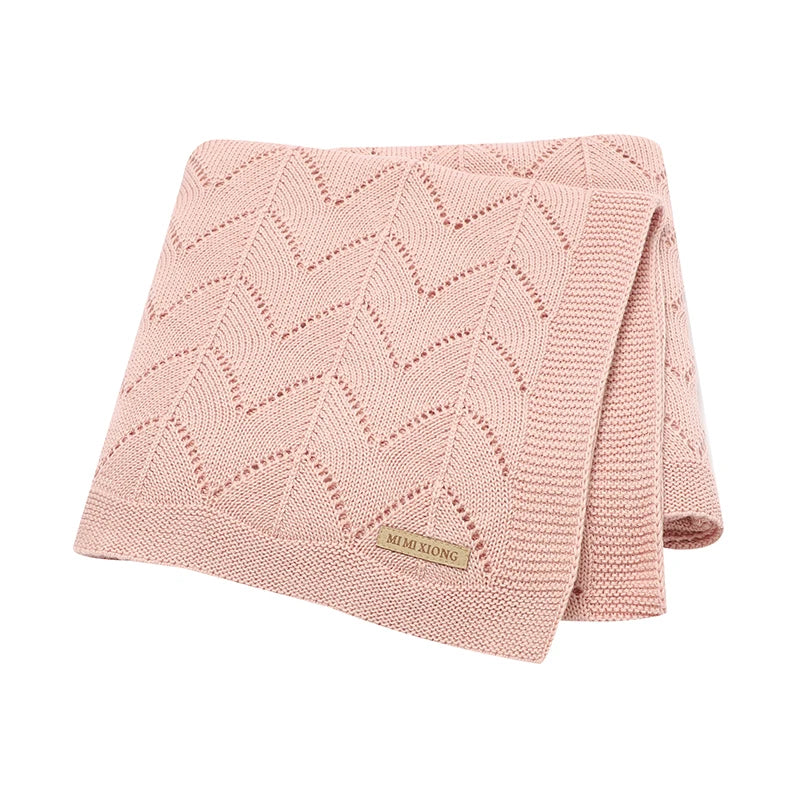 Baby Blankets Knitted Newborn Bebes Stroller Bedding Quilts Cotton Toddler Kids Swaddling Wrap Infantil Unisex Blankets 100*80cm
