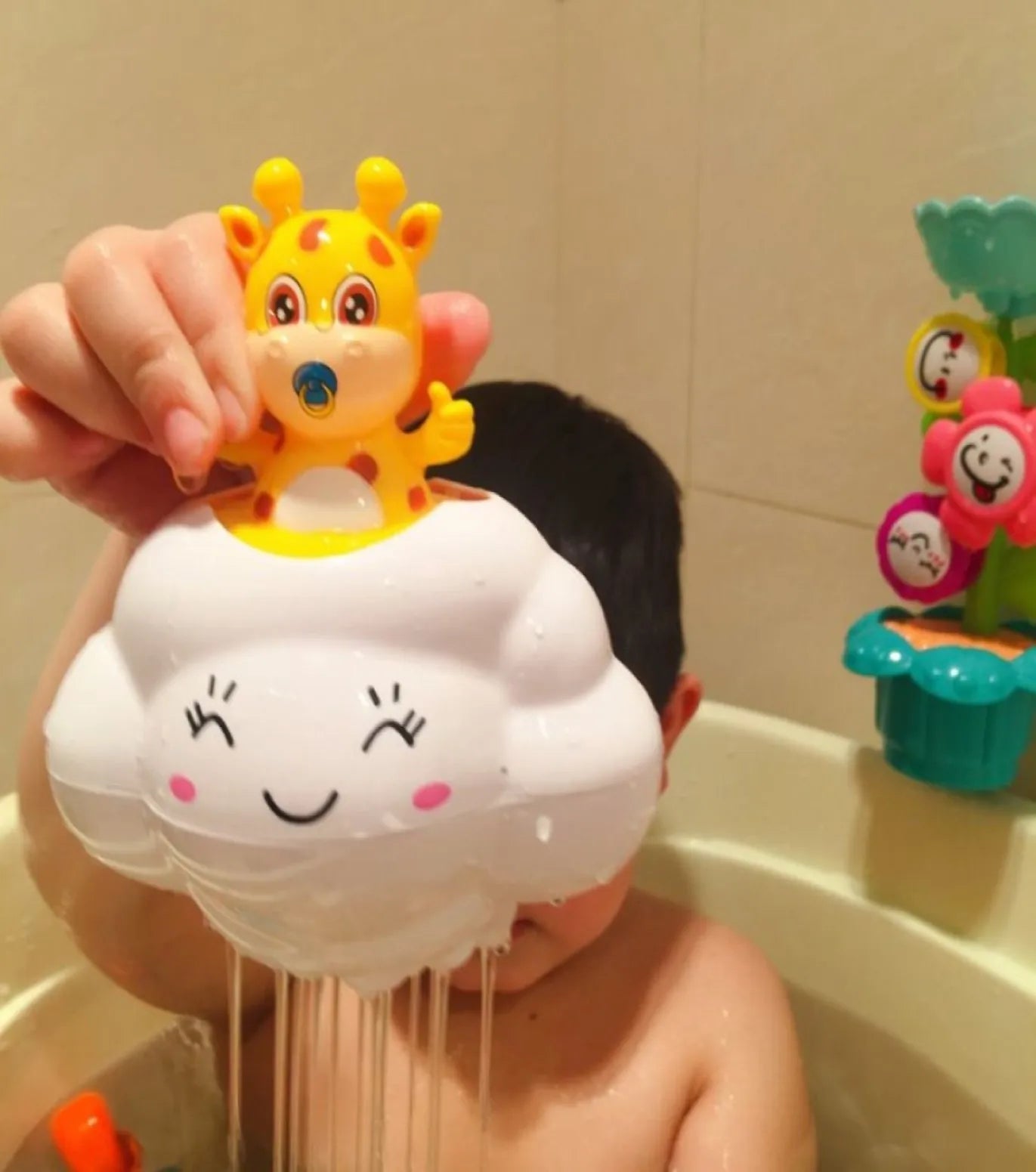 Baby Bath Toy, Bathing Cute Swimming Water Spraying Clouds Shower Bath Toy For Kids Water Playing Toy