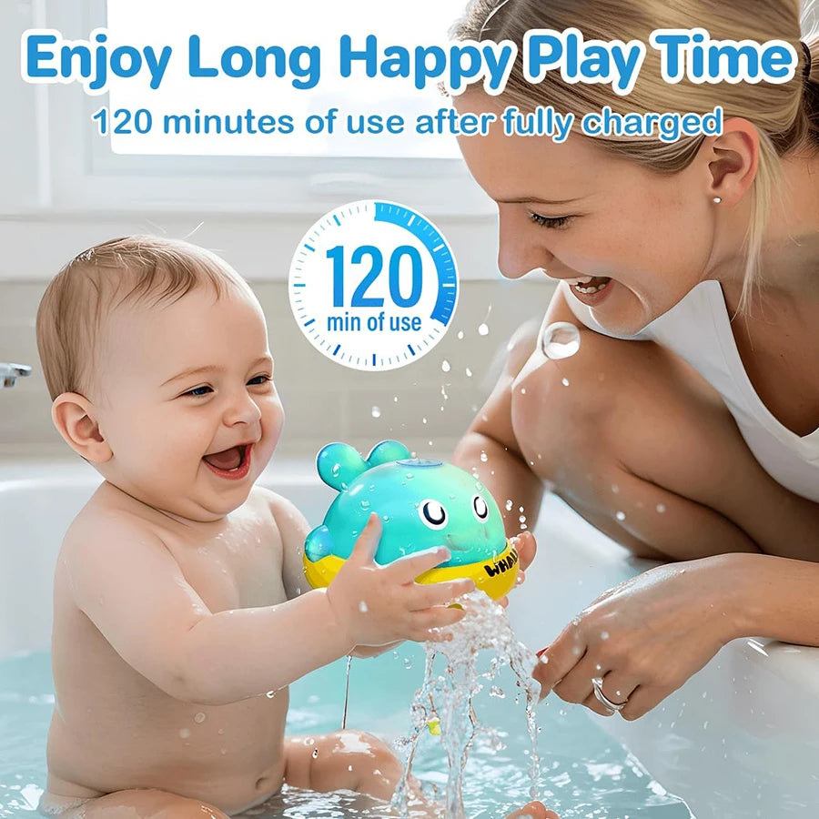 Baby Bath Toys Toddler Bath Toys for Kids Light Up Whale Bath Toys Sprinkler Pool Water Table Infant Toys Bathtub Fountain Toy