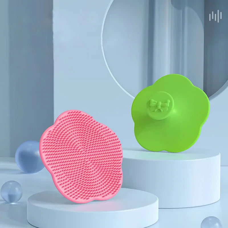 Baby Hair Brush Cute Infant Fetal Head Fat Cleaning Silicone Brush Newborn Soft Hair Comb Head Massager for Baby Care Accessorie