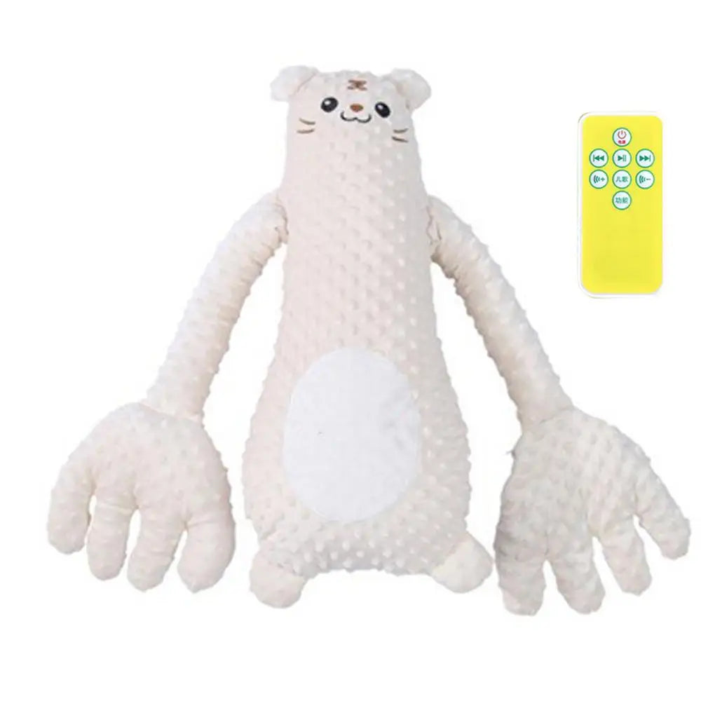 Baby Patting Pillow Kids Nap Aid Hug Beater Textured Ergonomic Soothing Palm Hand with Remote Control for Multi-Sensory Nursing